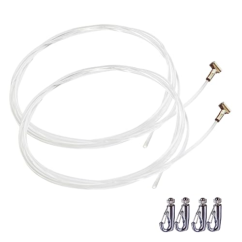 Image of Kiven 2 Pack Picture Rail Hooks and 5.9FT Wire, Picture Rail Hanging System, Superior Design Molding Hooks for Picture Hanging Gallery