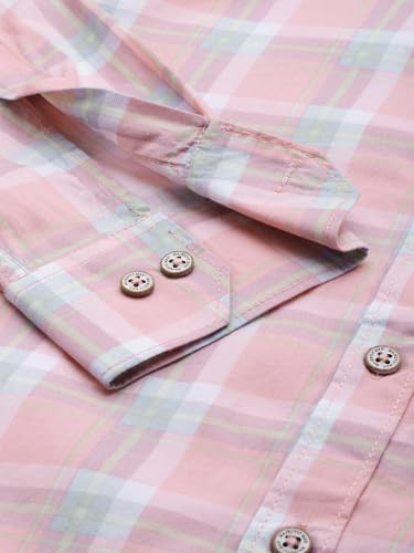 Image of Majestic Man Men Box Checkered Slim Fit Cotton Casual Shirt