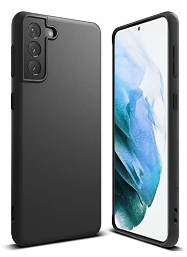 Image of Mobile Back Cover Case for Samsung Galaxy S21 (Silicone Case|CameraProtection|Black SC1510)