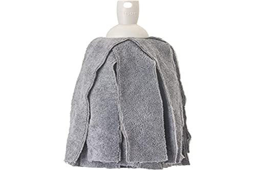Vigar - Recambio para Fregona - Rosca Universal - 10 x 10 x 15 cm - Microfibra Apta para Lavadora - Máxima Absorción - para Todo Tipo de Suelos - Gris Cover