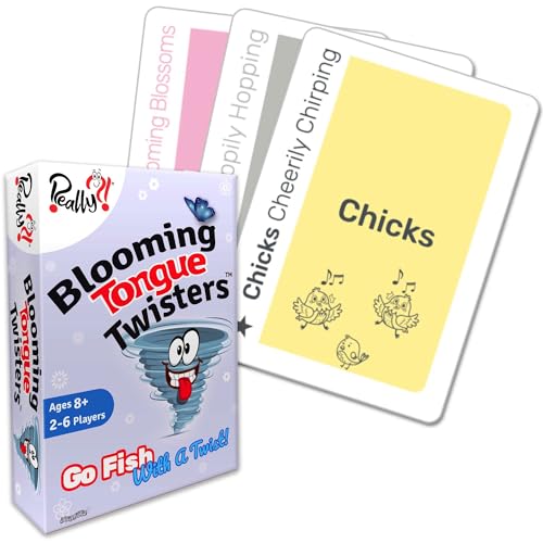 Really?! Hilarious Card Games for Kids 8-12 Teens Adults, Educational Family Party Games with Tongue Twisters,...