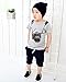 WXBUY Baby Boys Cotton Summer Casual T-shirt Grey 4-5T