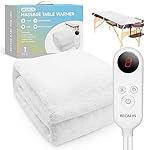 Massage Table Warmer Heating Pad Professional SPA Massage Bed Warmer with 8 Timer & 6 Heat Settings & Overheat Protection for Massage Bed & Spa, Thickened & Soft Fleece, 31" x 71"