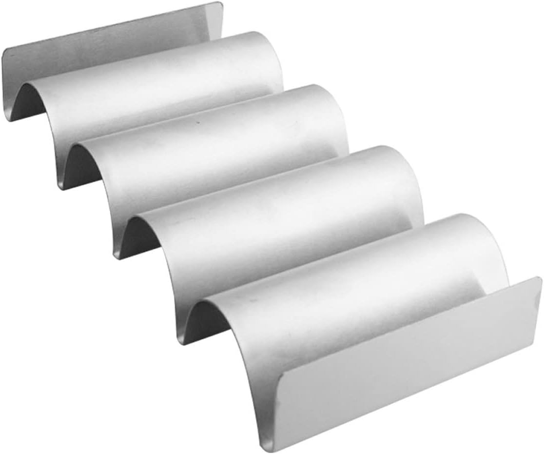 4pcs and Stand Tortilla Shaper Baking Supplies Holders: for Racks Burritos Mexican Stands Pancake Taco Holder Fill Shells Desktop Silver Tray Chicken Keeping Safe Food Store Shell Stand