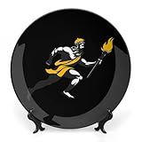 Hercules Greek God Decorative Plates for Display Ceramic Plate Tray with Stand Hanger Home Decor