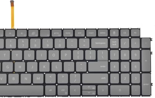 Image of Shiatsu Laptop Keyboard Compatible for Dell Inspiron 15 3510 3511 P112F 3515 3525 3530 3535,Inspiron 15 5510 P106F 5515 5518,Inspiron 15 7510,Inspiron 16 Plus 7610 Laptop Backlit US Layout (Gray)