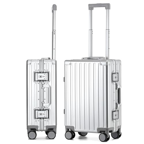 VATILIN 20" Aluminum Carry-On Luggage with Spinner Wheels