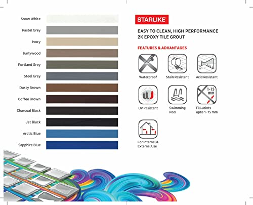 Pidilite Roff Starlike T34 Epoxy Grout ( Jet Black ) 1kg