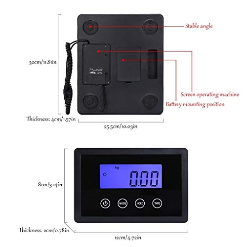 Báscula electrónica comercial digital 180kg acero inoxidable miniatura 2