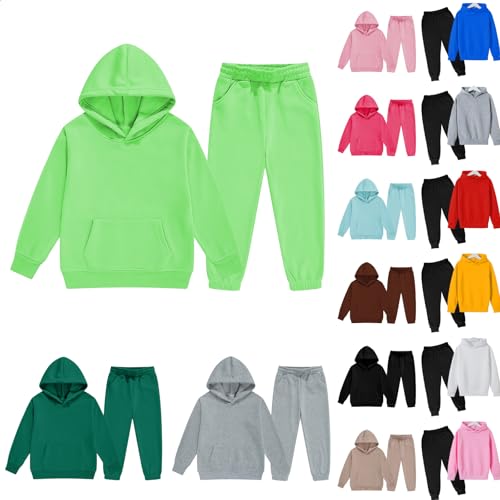 Kids Fall Clothes,Girls Boys 2 Piece Outfits Hoodie Sweatsuit Sets Sweatshirt and Baggy Fashion Jogger Sweatpant