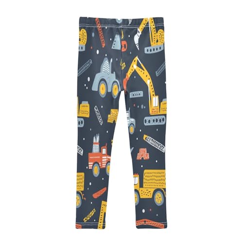 Toddler Girls Leggings Printed Yoga Pants Leggings Excavator Red Truck for Kids2