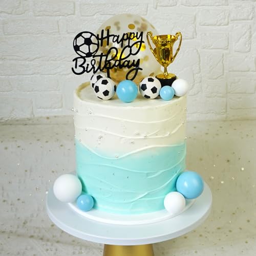 Drwate GCMGF100038 Soccer Cake Topper Decorations Soccer Ball Trophy Cake Decorations thumb #6