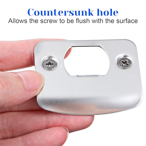 image for HaiFafafaing 2 Pack Door Strike Plate Deadbolt Strike Plate 2-1/4 Inch