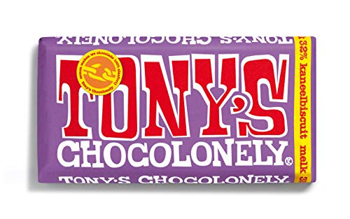 Tony's Chocolonely | Tony Chocolonely Milk | Milk Chocolate Bar with Cinnamon Biscuit | Tonys Chocolonely Chocolate Bars | 6.34 Ounce Total Weight