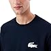 Lacoste Men's Fleece Lounge Hoodie, (Amazon Exclusives), Navy Blue/White, X-Large