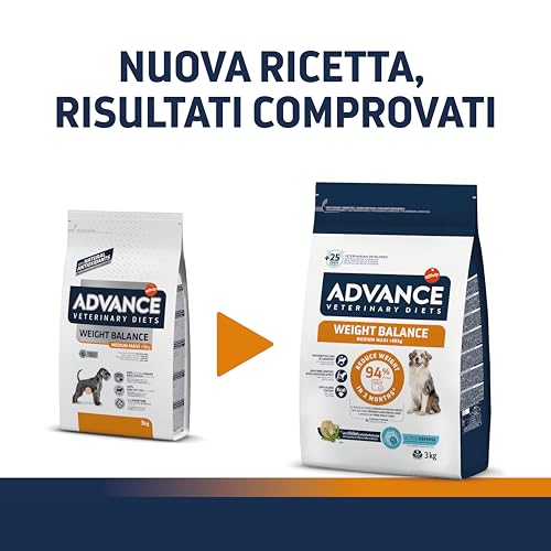 Advance Veterinary Diets - Weight Balance Medium-Maxi - Cibo per Cani con Problemi di Sovrappeso - 3kg - 2