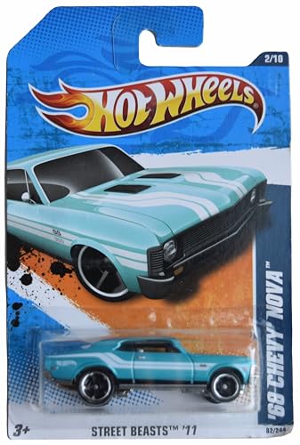 Hot Wheels '68 Chevy Nova, Street Beasts '11 2/10 [Teal] 82/244