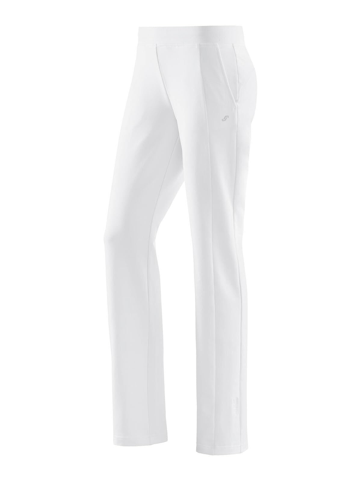 Joy Sportswear Freizeithose SINA für Damen - sportliche Jogginghose mit geradem Schnitt | Lange Sport Hose mit hohem Baumwolle & Stretch-Material Kurzgröße, 18, White
