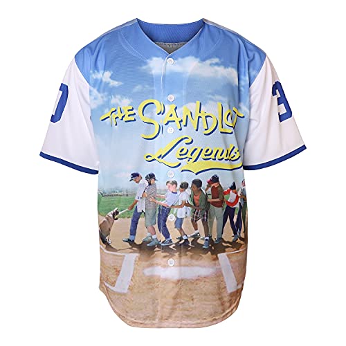 Phoneutrix Benny 'The Jet' Rodriguez 30 The Sandlot Legends #23 Bel Air Short Sleeve 3D Print Fashion Baseball Jersey (30, Large) #TOP1