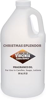 Christmas Splendor Fragrance Oil (64 oz Jug) for Candle Making, Soap Making, Tart Making, Room Sprays, Lotions, Car Fresheners, Slime, Bath Bombs, Warmers…