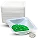Pure Ponta Medium Weigh Boats | 125 Pack 100ml Plastic Square Weighing Dishes - Measure Powders & Liquids with Easy Pour Design | Medium Polystyrene Weigh Dish