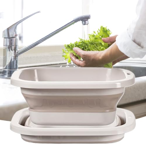 Colander For Kitchen - Double Layer Drain Basket Fruit Bowl | Food Prep Containers Pasta Drainer | Folding Colander Bowl Strainers For Kitchen Spaghetti, Vegetable, Fruit - immagine 6