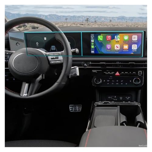 Verre trempé pour Hyundai Tucson 2024-2025 film écran tableau de bord tactile 12.3
