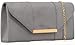 Dexmay Women Faux Suede Envelope Clutch Purse Evening Velvet Handbag Foldover Shoulder Crossbody Bag Grey