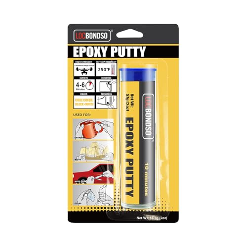 LOCBONDSO Epoxy Putty Waterproof Epoxy Resin Putty Temperature: (-90C~+210C) | Sealing Repair Putty for Metal Wood Ceramics | 2-component adhesive