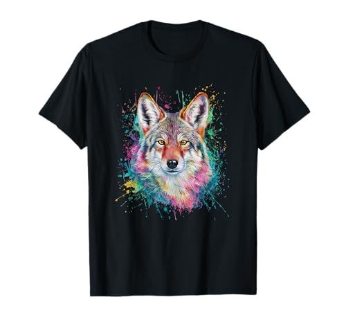 Coyote Men Woman Colorful Watercolor Coyote T-Shirt
