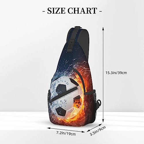 VOOHDDY Soccer Ball Sport Sling Bag For Women Men Travel Hiking Backpack Crossbody Shoulder Chest Bags Casual Daypack Sport2