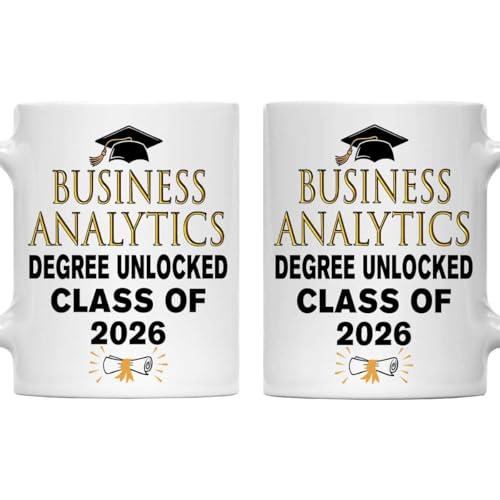 MONIZILUCKY Business Analytics Degree Unlocked Class of 2026 Mug -