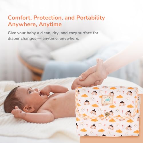 Image of Tidy Sleep Portable Diaper Changing Mat /Pad for Newborns & Infants Baby 0-24 Months Light Weight, Portable, Water Proof (Whimsy Magic)