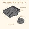 Jabonera de silicona con drenaje, secado rápido, beige pequeña, paquete de 2 | Soporte suave de silicona antideslizante para esponja, dispensador, estropajo, botella y taza, secado rápido que previene moho en ducha, cocina y baño 3