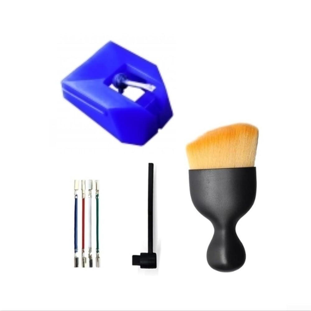 Stilo di ricambio AT-VMN95E per giradischi Audio-Technica AT-LP120X-USB con punta ellittica 0,3 x 0,7 mil e profilo di usura basso (blu)
