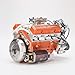 FunXylophy CISON V8 PRO Engine Model Kit, 1: 6 Water-Cooled OHV 4-Stroke V8 Gasoline Engine Model, Physics Experiment Set for Adult (KIT Version/Orange)
