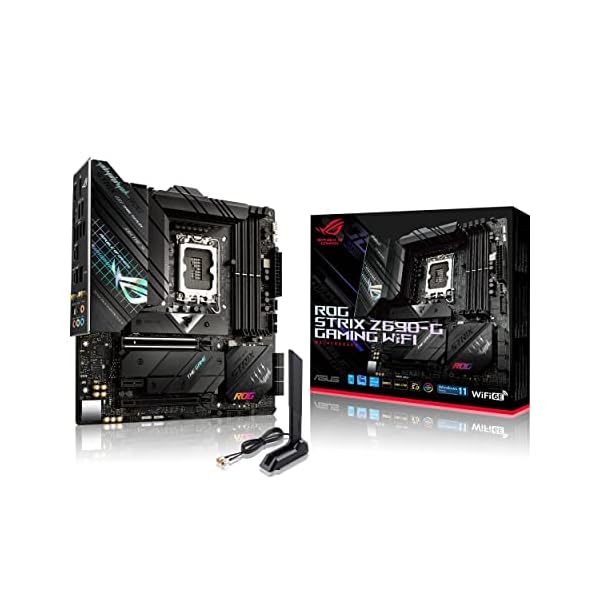 ASUS ROG Strix Z690-G Gaming WiFi - Placa base gaming Intel LGA 1700 ATX (VRM de 14+1 fases, DDR5, PCIe 5.0, Wi-Fi 6E, LAN de 2.5 GB, tres M.2, USB 3.2 Gen. 2x2 de tipo C y Aura Sync)
