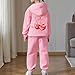 Girls Sweatsuit 2 Piece Outfits - Hoodie Sweatshirts And Sweatpants with Pockets Fall Winter Fashion Jogger Sets Pink Purple