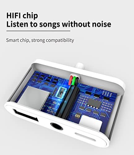 Lightning To Usb And 3.5Mm Headphone Adapter Otg Cable Connector For Iphone 13 12 11 Xs Ipad Male Apple Splitter Charger Charge Female Port Camera Adaptador Para Audio Dongle Jack Aux Earphone Earbud #TOP5