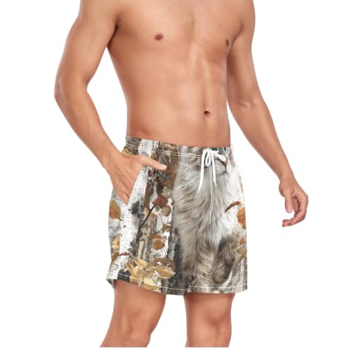 Traje de baño de secado rápido con estampado 3D de árboles y bosque 3