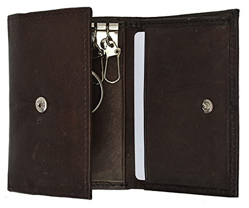 Genuine Cowhide Leather Keychain Holder Wallet #312CF2