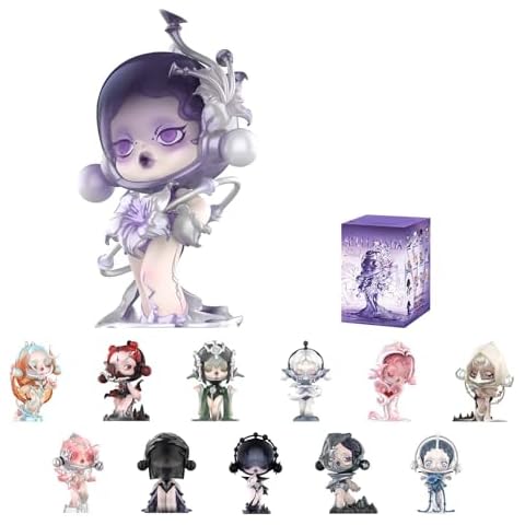 POP MART SKULLPANDA The Sound Series Figures, SKULLPANDA Blind Box Figures, Random Design Action Figures Collectible Toys Home Decorations, Holiday Birthday Gifts, Single Box Cover