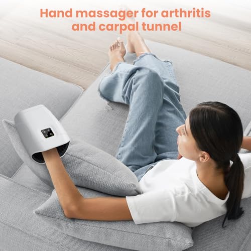 image for TipTalk Hand Massager with Heat and Compression, Cordless Electric Han
