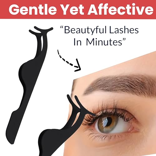 Image of TEMPERIA (2pcs) Fake Eyelashes Extension Applicator Makeup Accessories Tools - Creates Eye-Opening & Lifted Lashes - False Eyelash Curler for Women & Girls - Suitable for All Eye Shapes (HS318)