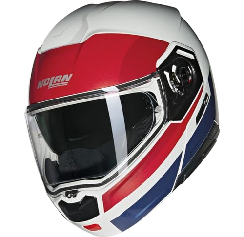 Casque Nolan N90-3 modulable XL gris noir jaune moto route urbain