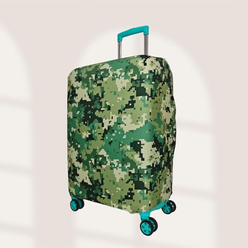 Image of Army Printed Luggage Cover for Traveling Bag & Suitcase - Stretchable & Scratchproof Trolley Protector with Velcro Lock & Lightweight Washable Material(Suitcase Not Included, Only Cover in Product)