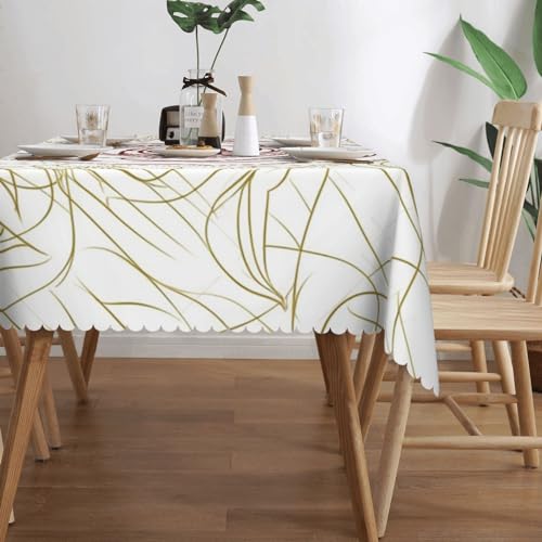Nappe rectangulaire imperméable 137x183 cm à motif roses pour table de cuisine - 3