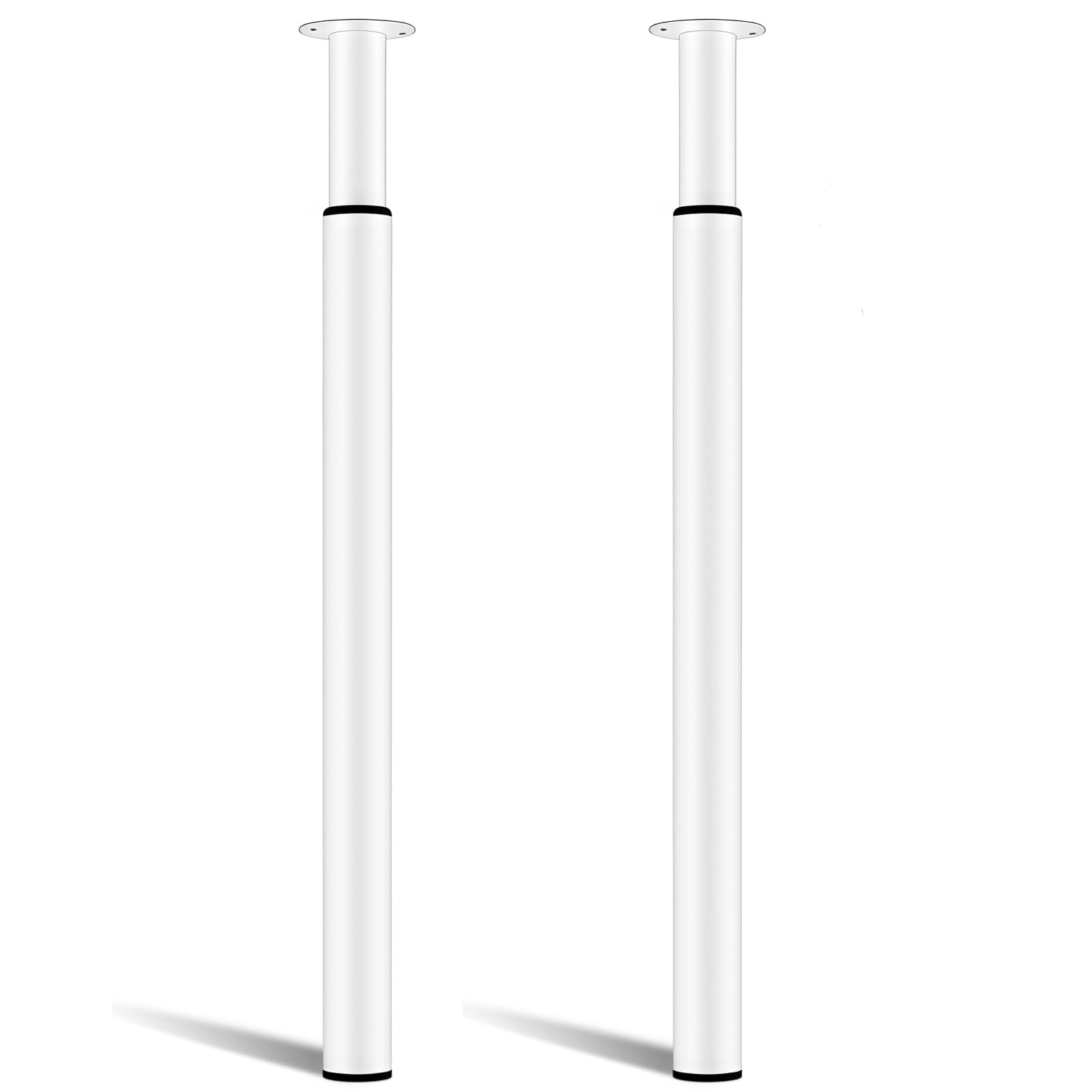 Amazing Tour Adjustable Table Legs 710-1100mm - 2 Pack Breakfast Bar Kitchen Worktop Support Office Desk Legs, Heavy Duty Metal Sturdy Steel Frame,White โ image 1