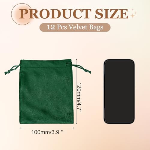 Bolsas de regalo de terciopelo pequeñas para embalaje de joyas Sourcing Map 3