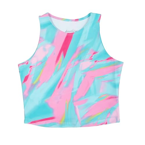 Image of Destira Girls Dance Crop Tank Top, Super Soft Athletic Top, Ideal for Gymnastics, Yoga, Workouts, Running